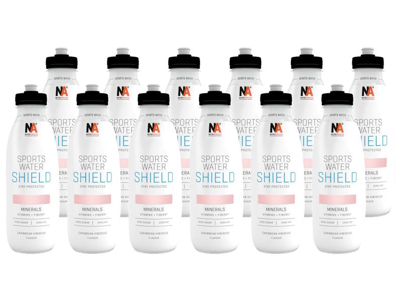 NUTRIATHLETIC Sportgetränk Sports Water Shield 12 x 500 ml Funktionsgetränk zur Unterstützung des Immunsystems