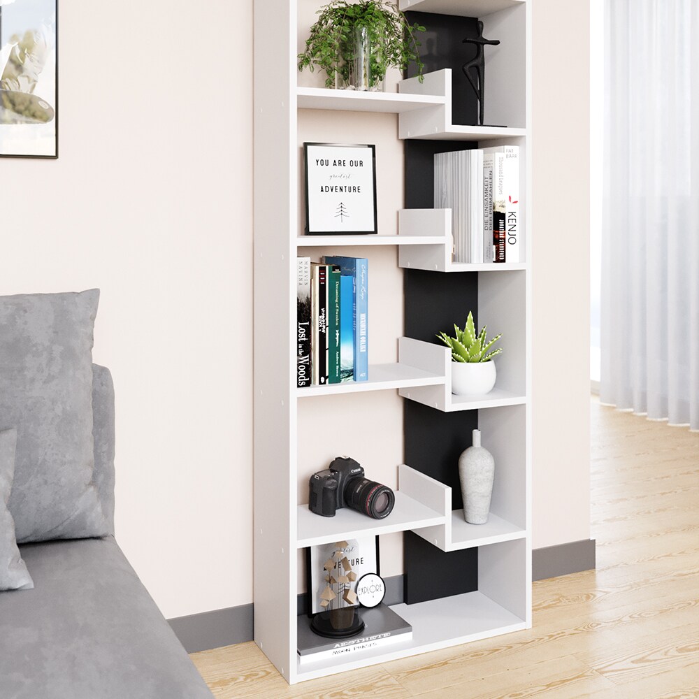 Vicco Bücherregal Raumteiler Standregal Fico weiß 6 Etagen Wandregal Hochregal