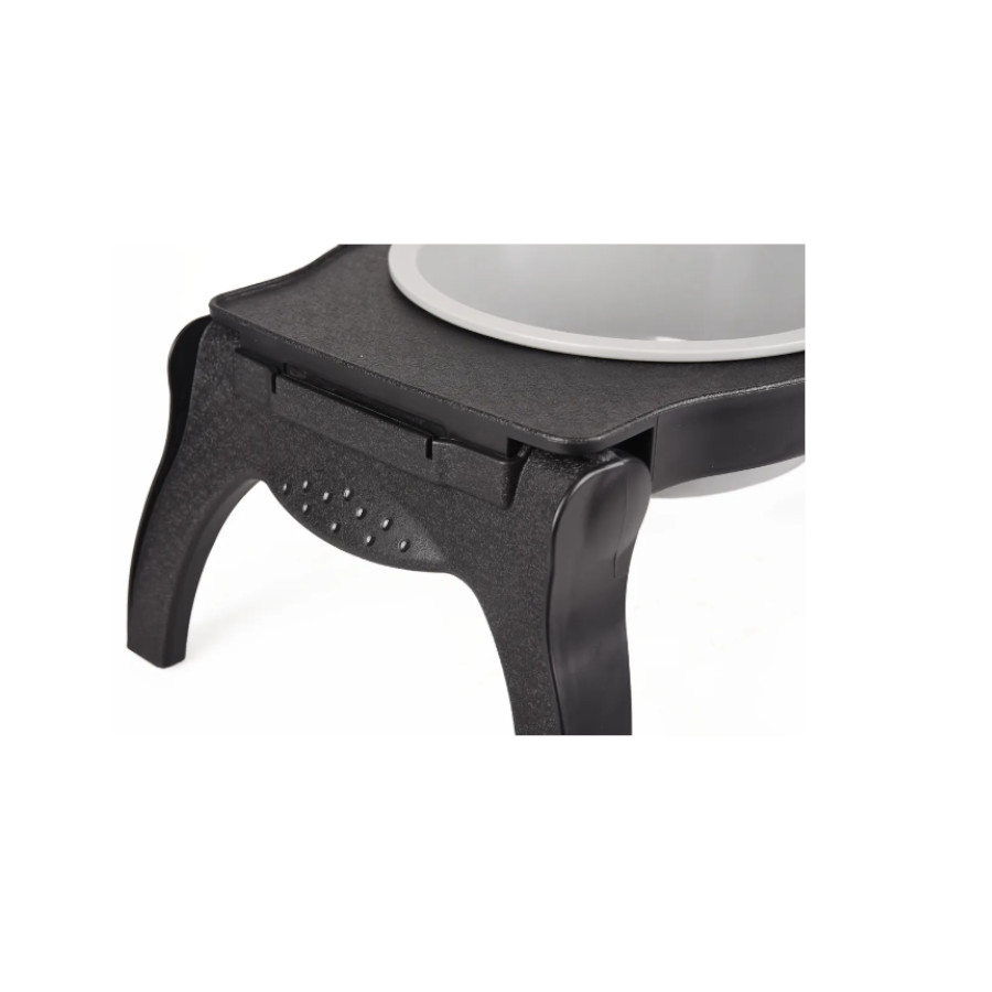 Comedouro e bebedouro portátil Flamingo Lilo Grey para cães