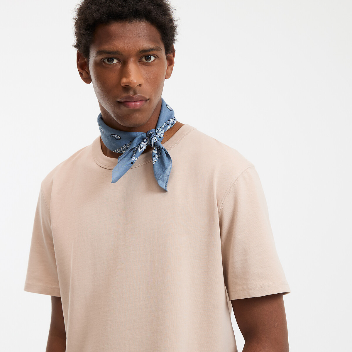 COLEÇÃO LA REDOUTE<br>Camiseta de gola redonda, malha de algodão