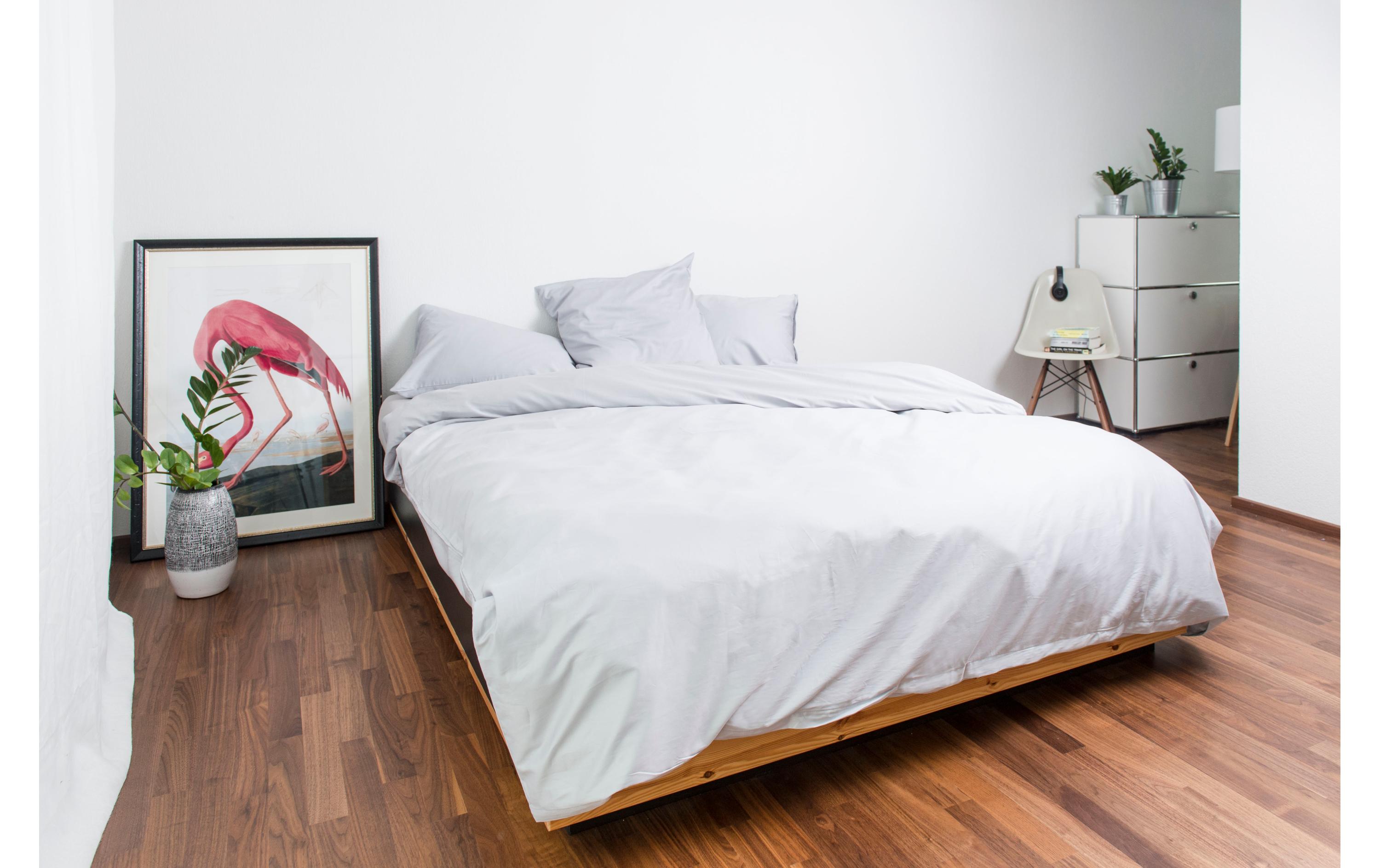 Kopfkissenbezug Oni 50 x 70 cm, SilberBettwäsche in Satin-Optik