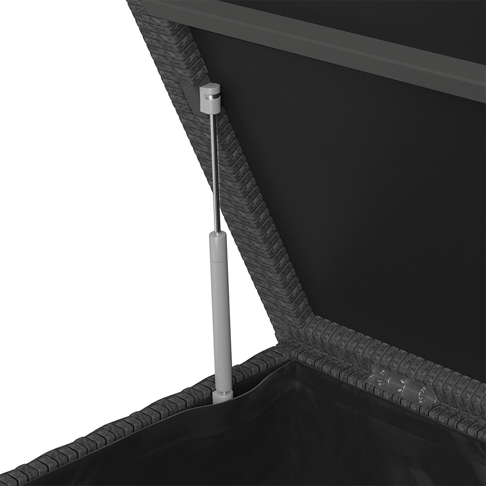 Oskar XXL Polyrattan Kissenbox 950L Auflagenbox Anthrazit Gartenbox Gartentruhe