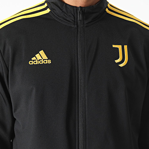 Veste Zippée A Bandes Juventus HZ4965 Noir