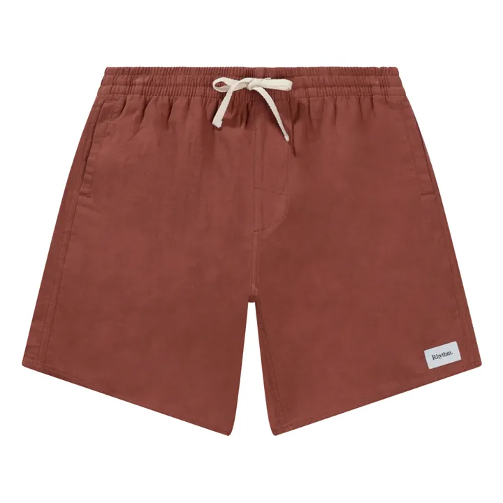 Rhythm Short Textured Lin | Rouge brique