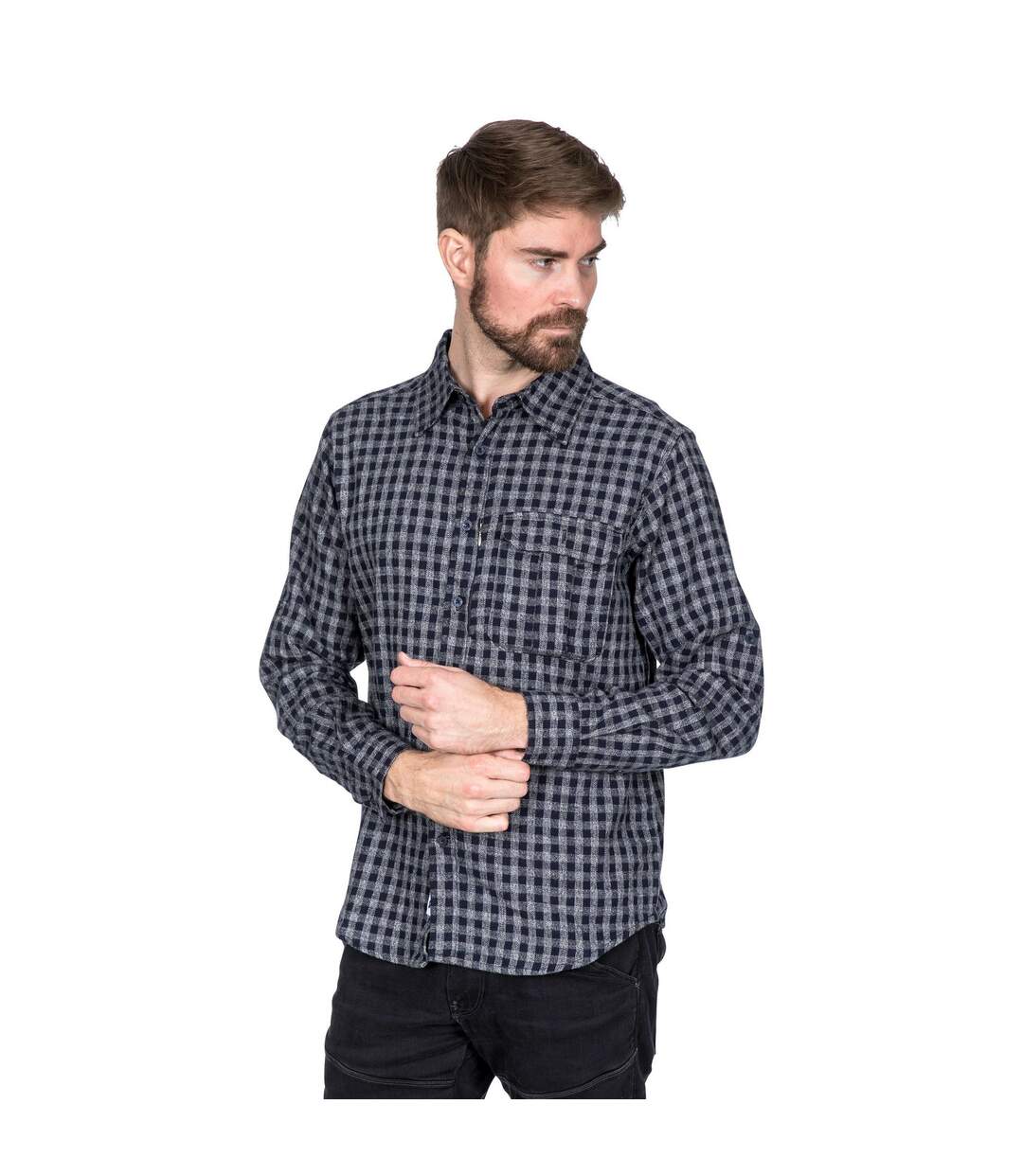 Trespass - Chemise manches longues PARTICIPATE - Homme (Bleu marine) - UTTP4568