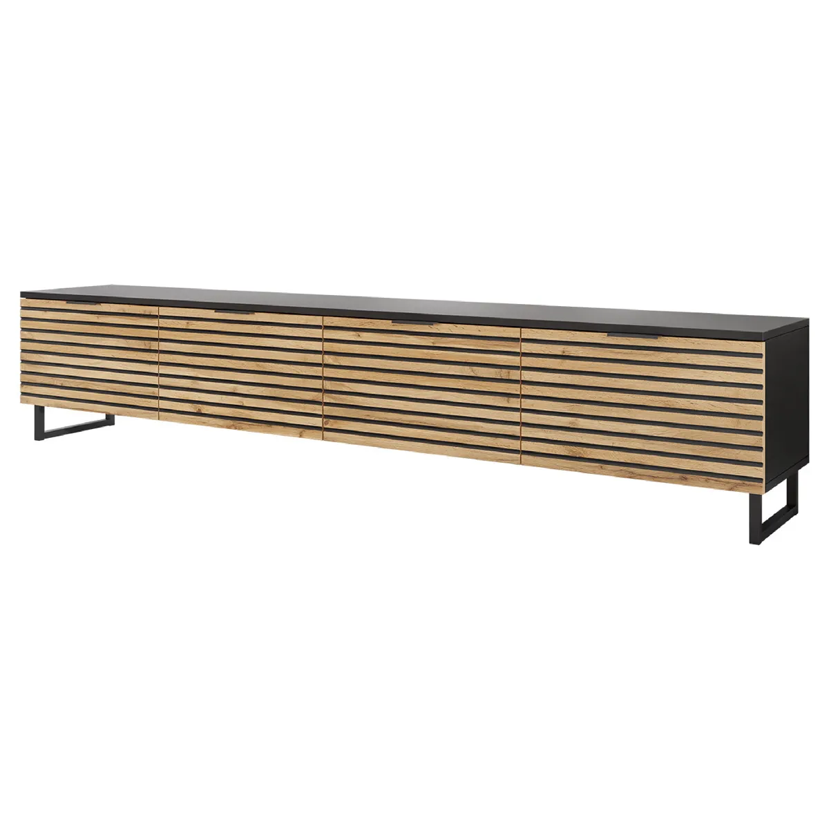 BESTMOBILIER Olympie Meuble TV Bois/Noir