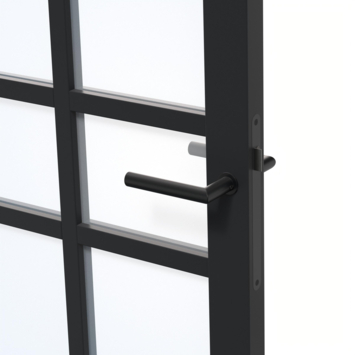 Arne & Bodil binnendeur ABE105 blank glas - diep zwart afgelakt