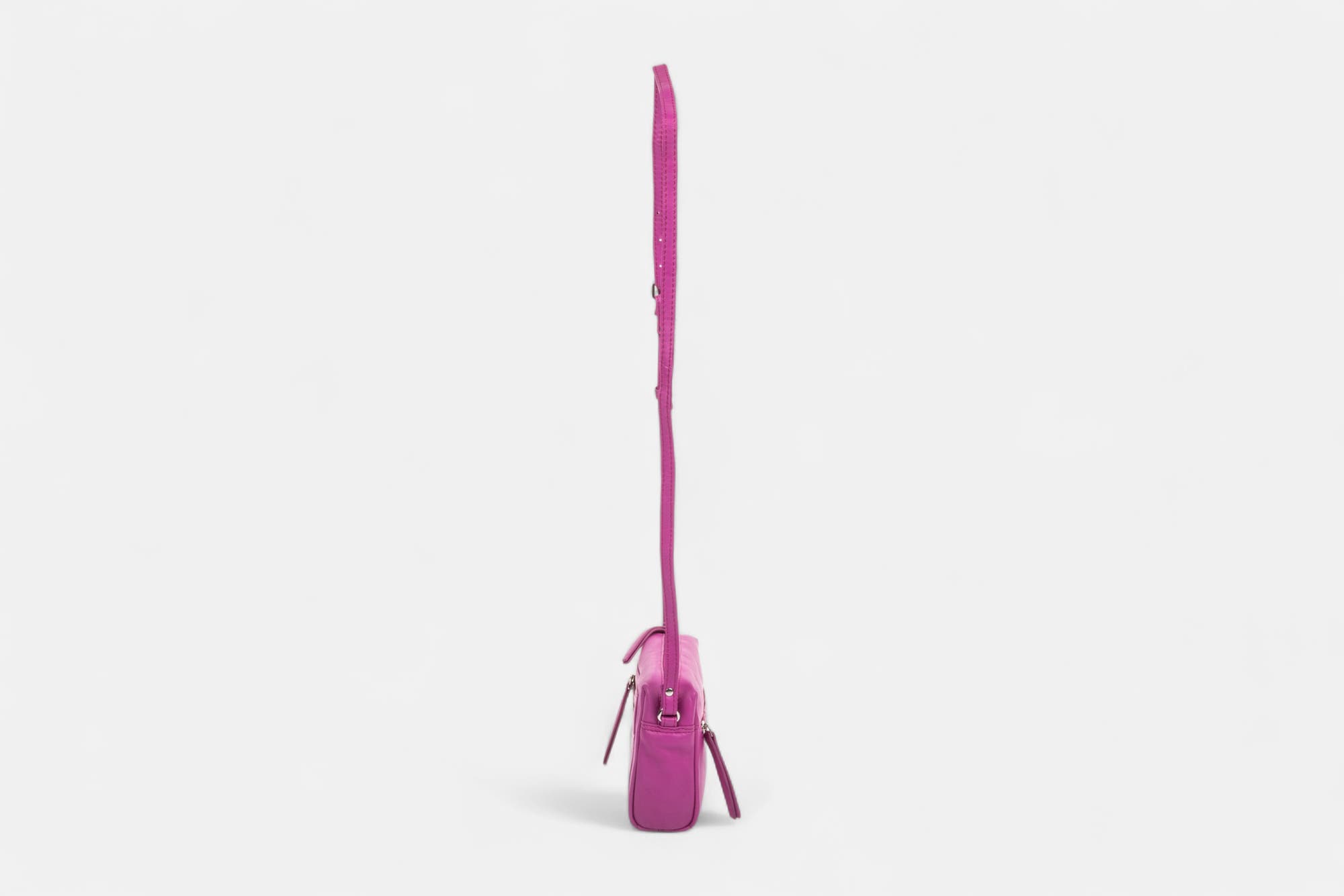 Sac bandoulière en cuir rose