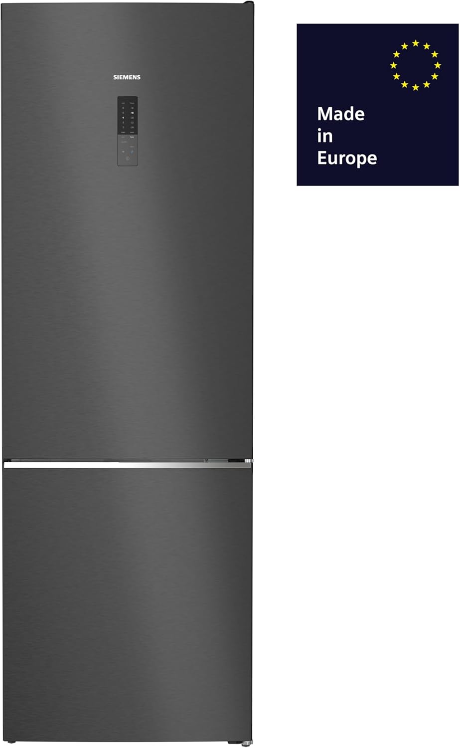 SIEMENS KG49NAXCF, iQ500, Smarte XXL-Kühl-Gefrier-Kombination, 203 x 70 cm, 311 L Kühlen & 129 L Gefrieren, noFrost, hyperFresh für längere Frische, schnelles Kühlen, sehr Leise 35dB, schwarzer Stahl