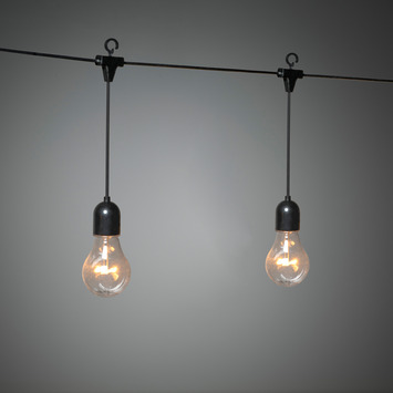 Feestverlichting lichtsnoer 20 LED lampen extra warm wit