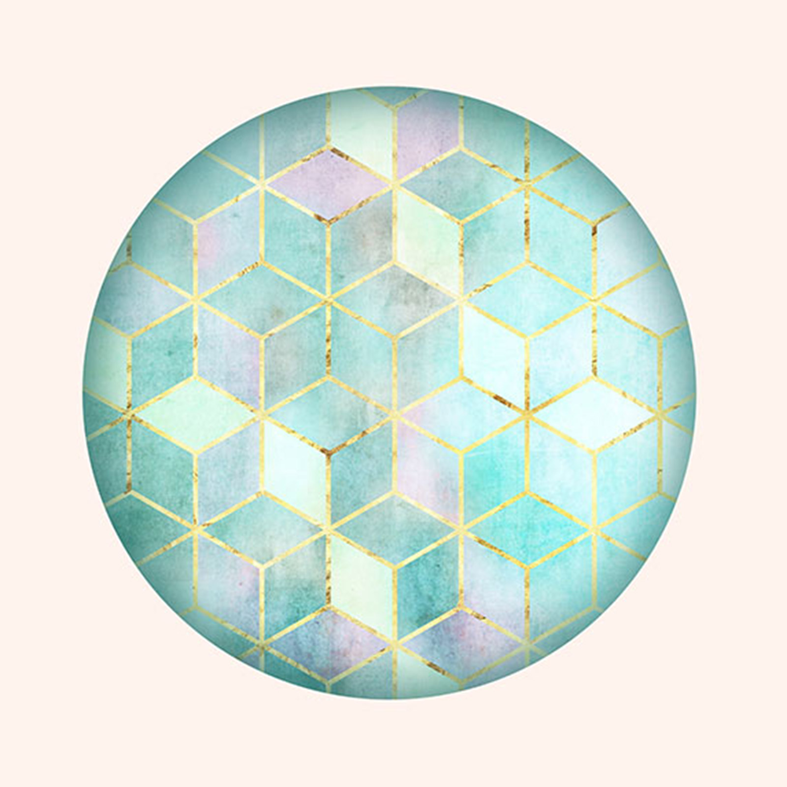 Wandbild MOSAIK CIRCLE VERDE - bunt - 50x70 cm