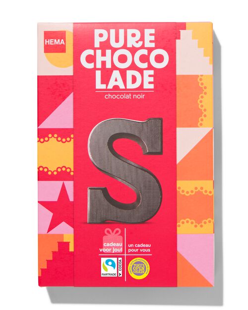 lettre S en chocolat noir 140g