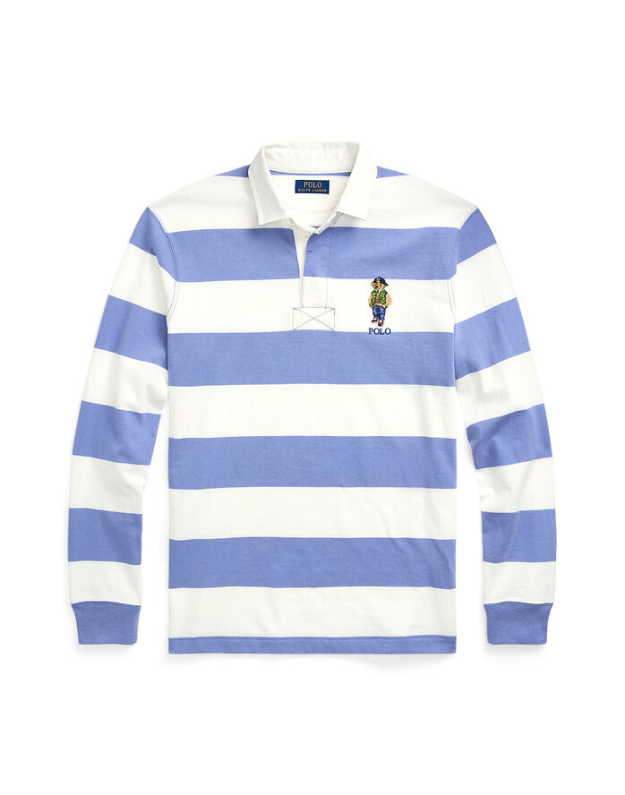 Polo Ralph Lauren 10/1 JERSEY-LSL-RUG F24 camps blu/dkw wh vrsy bear