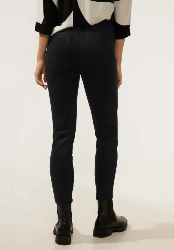 Skinny Hose in Velour Optik - Black