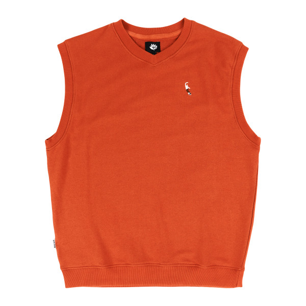 T-shirt Travis col V - Rouille