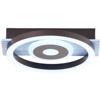 Brilliant plafondlamp Maureen 12W 1100lm zwart/hout