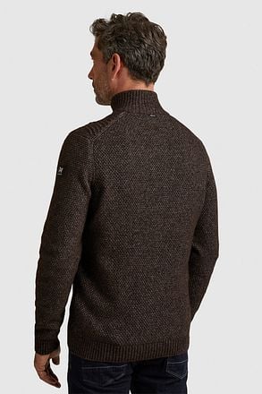 Vanguard Trui Half Zip Wol Bruin VKW2310312-8080 kopen