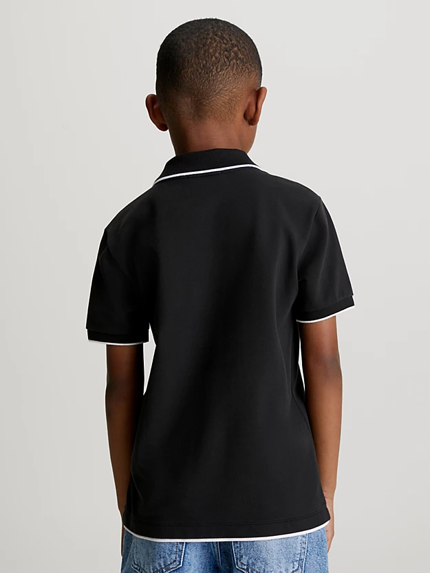 Camisa polo com gola com logotipo