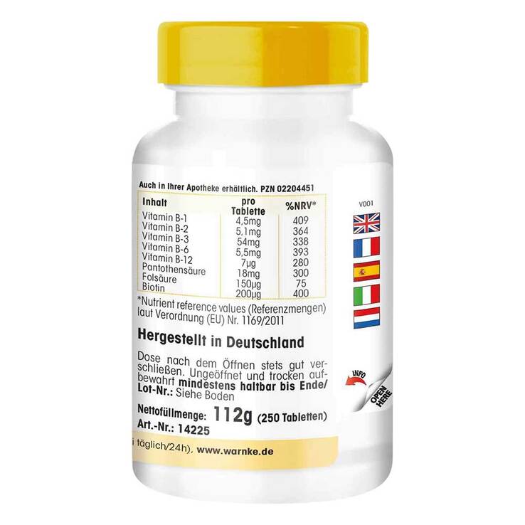 Vitamin B Komplex Tabletten, 250 St