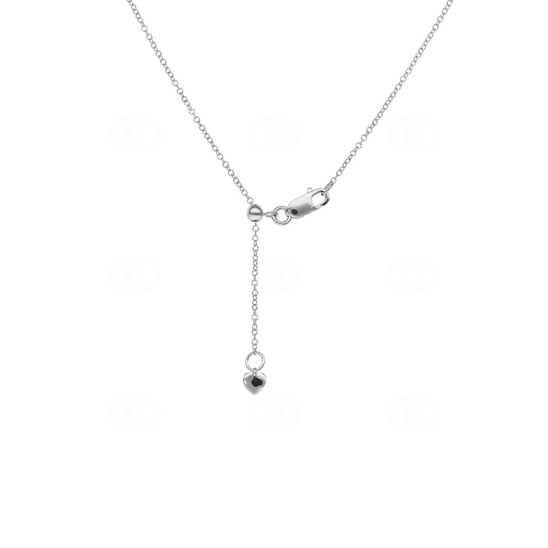 Collier mit Anhänger 750/18 K Weissgold mit Diamant 0.04ct H/Si