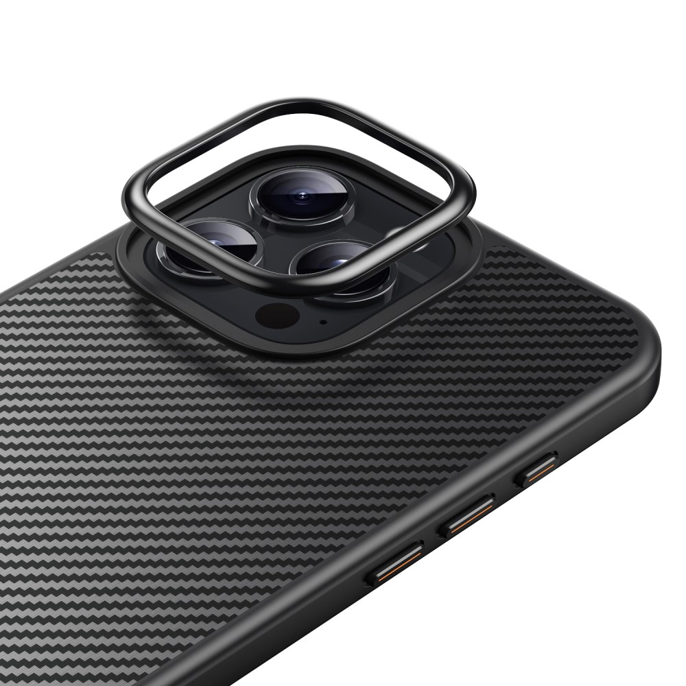 iPhone 16 Pro MagSafe Hardcase Hülle im Carbon Look - Schwarz