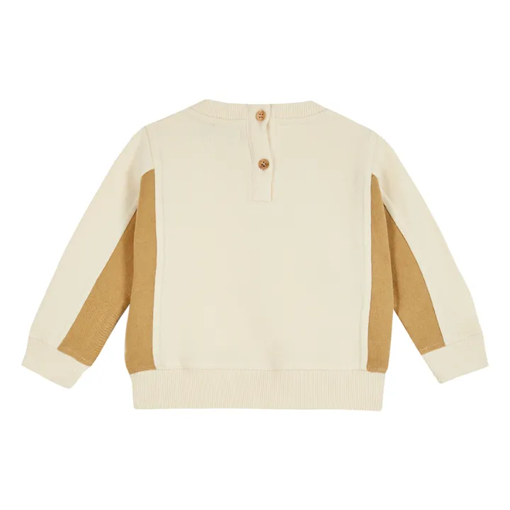 Emile et Ida Sweat Coton Bio Bi-color | Ecru
