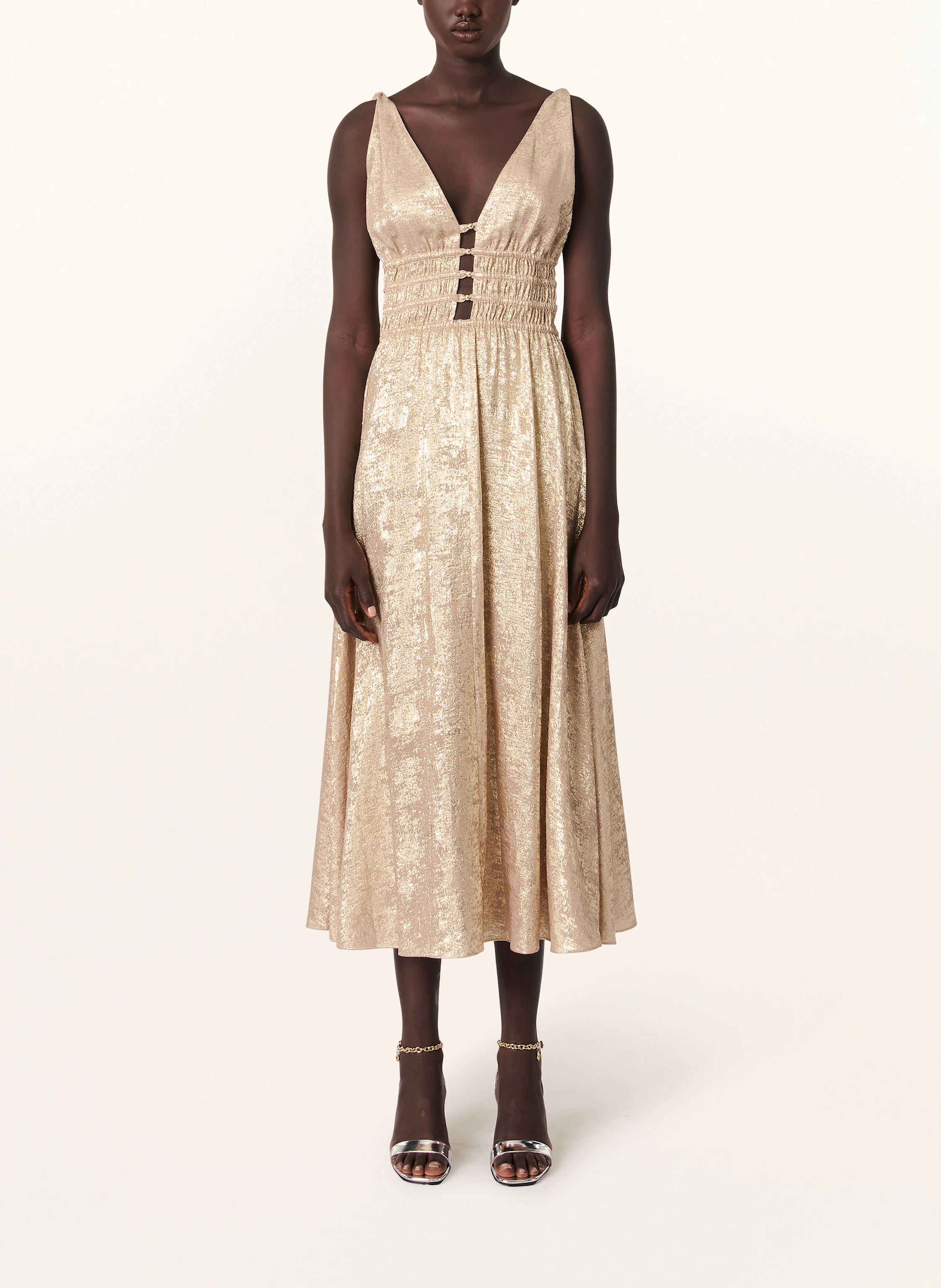 maje Brokatkleid mit Glitzergarn