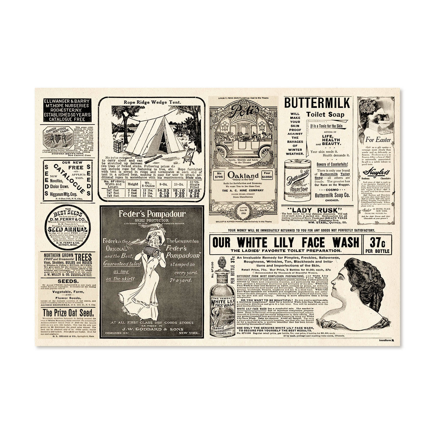 Papiertischset Newspaper