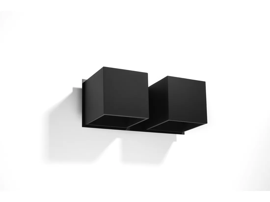 Sollux QUAD Applique Murale Twin Square Up & Down Noir G9