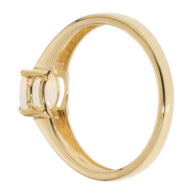 Solitär-Ring, Afrikanischer Opal, Silber 925 poliert
