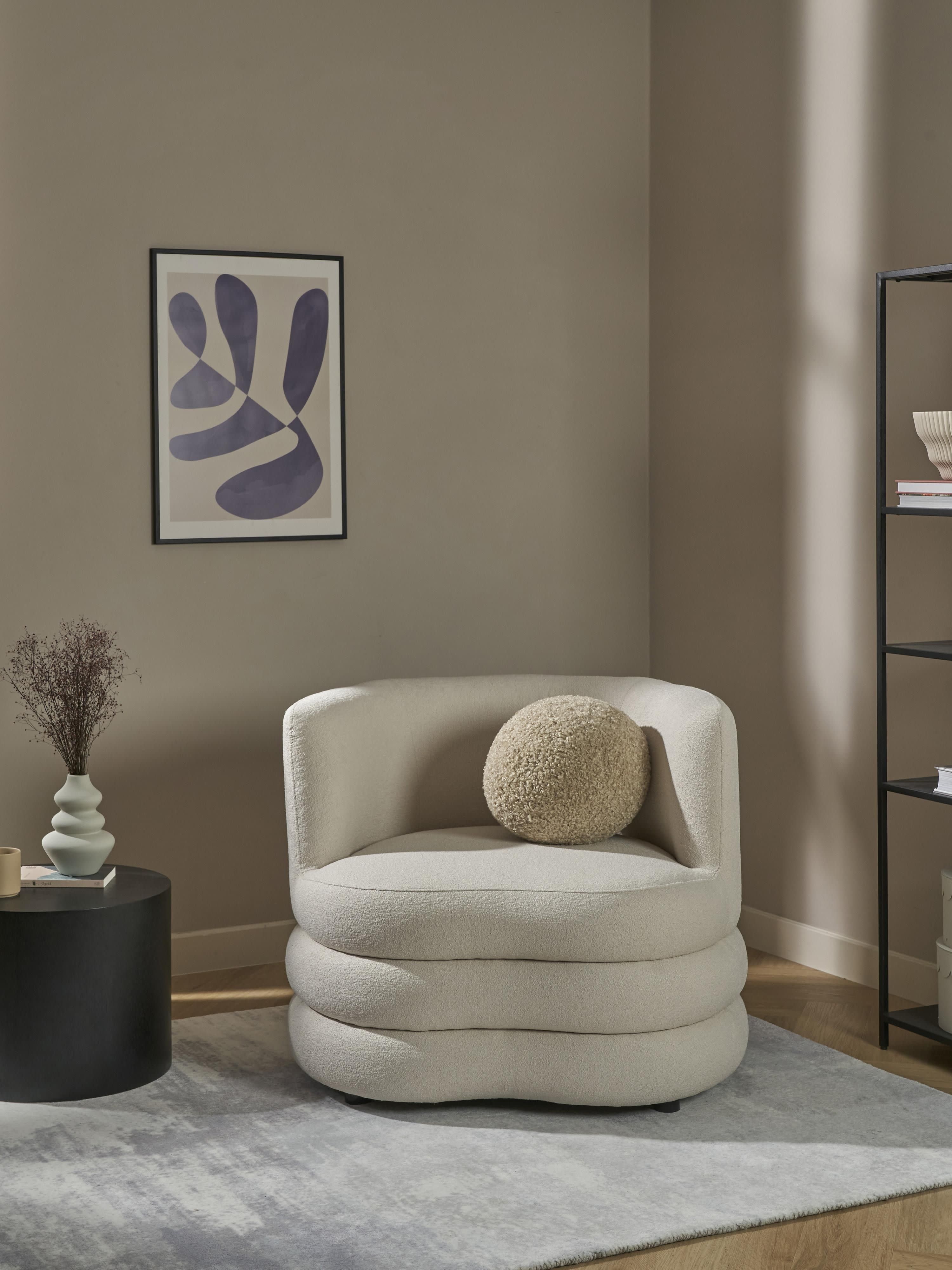 Design bouclé fauteuil Solomon