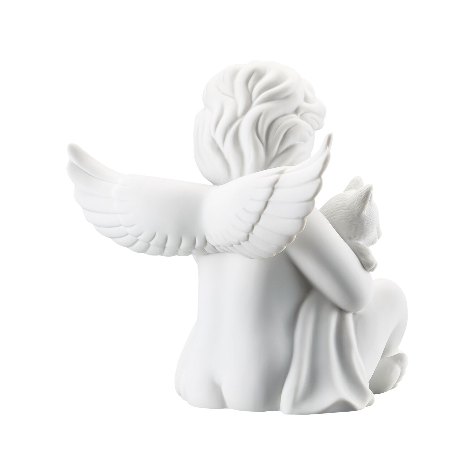 Angels Weiss matt Engel mit Katze