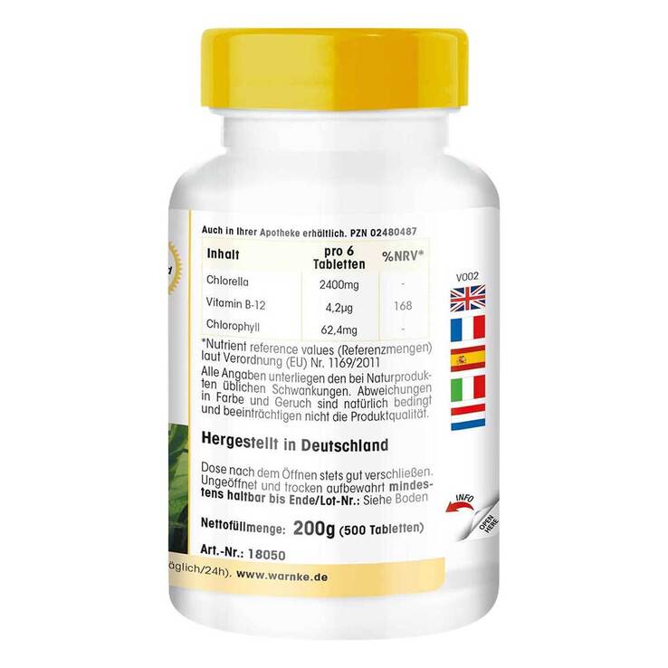Chlorella 400 mg Tabletten, 500 St