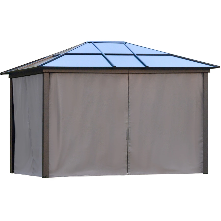 Outsunny Pavillon mit zwei unterschiedlichen Wandarten bunt