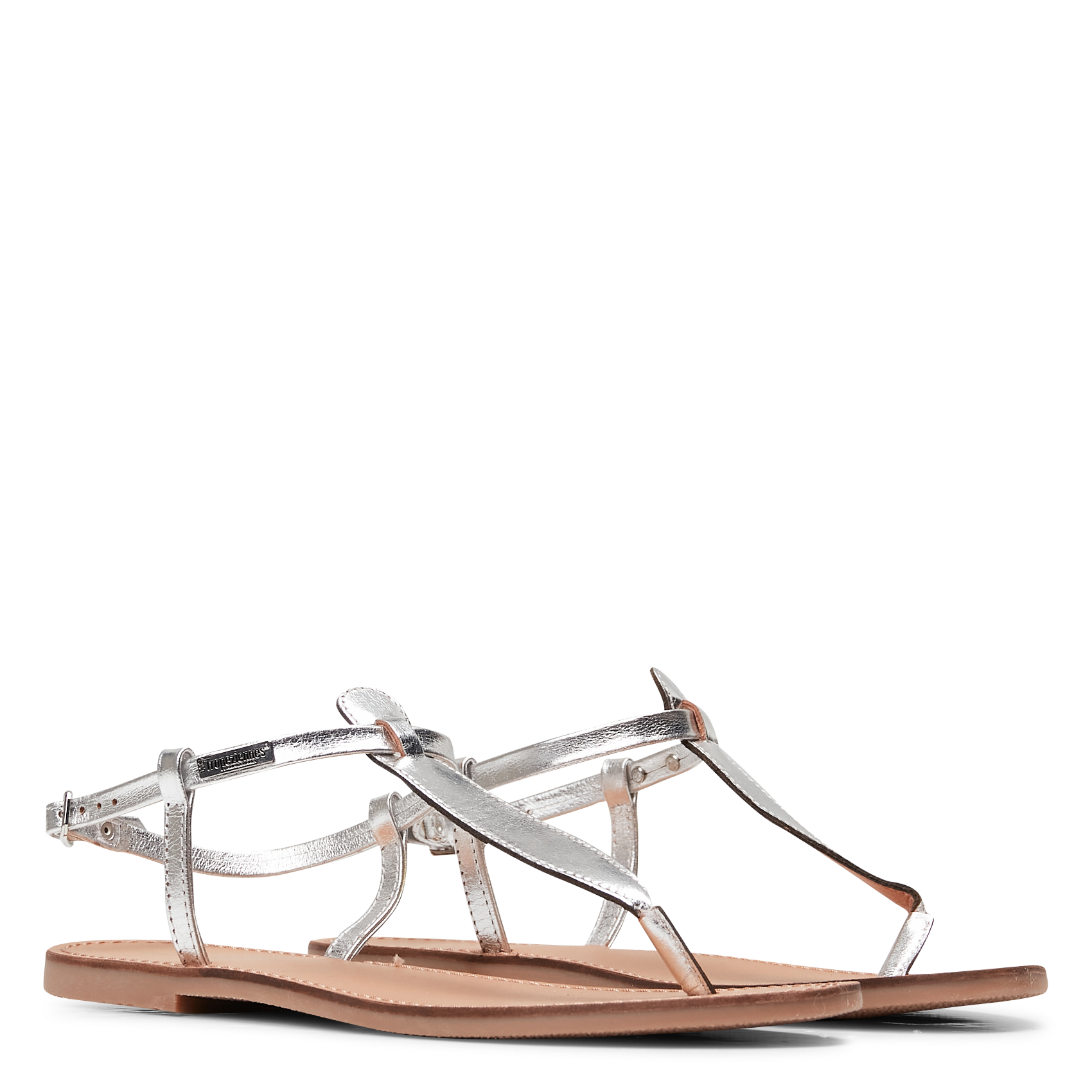HARVIL - Sandales plates en cuir | Blanc
