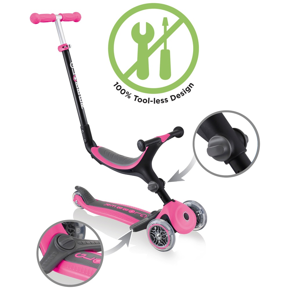 Globber GO UP FOLDABLE PLUS Tiefrosa Scooter