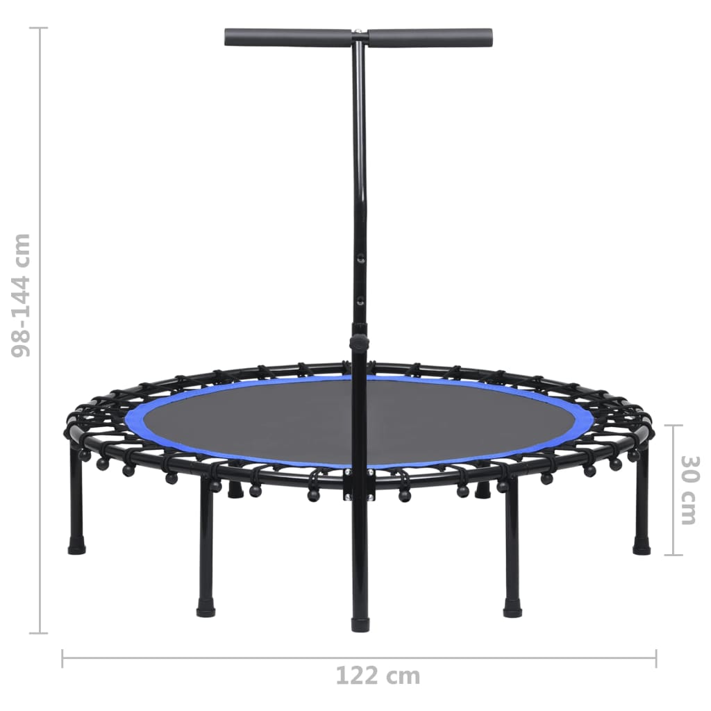 Cama elástica de ginástica com alça, 122 cm, Vidaxl
