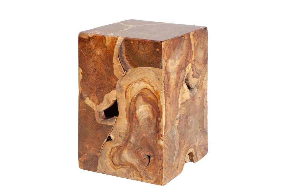riess-ambiente Beistelltisch SQUARE - 30cm Teakholz Würfel Sitzhocker massiv