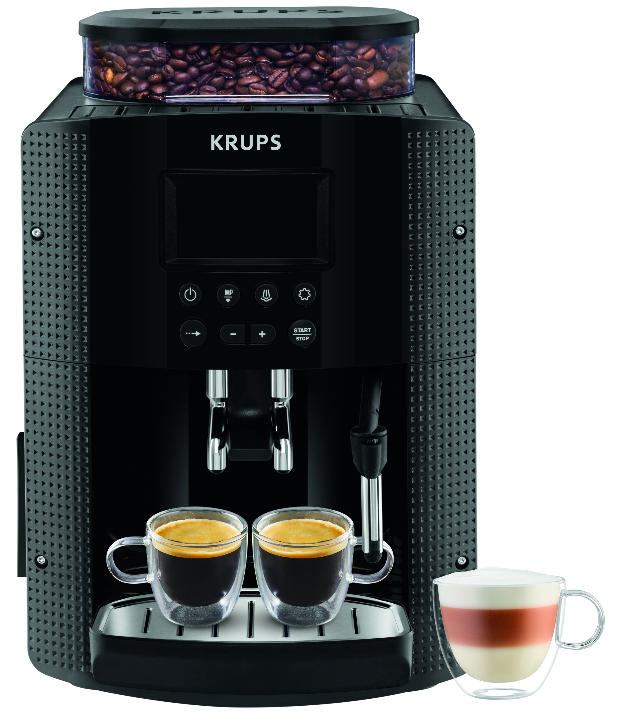 Essential, Machine à café à grain, 3 boissons, Ecran LCD