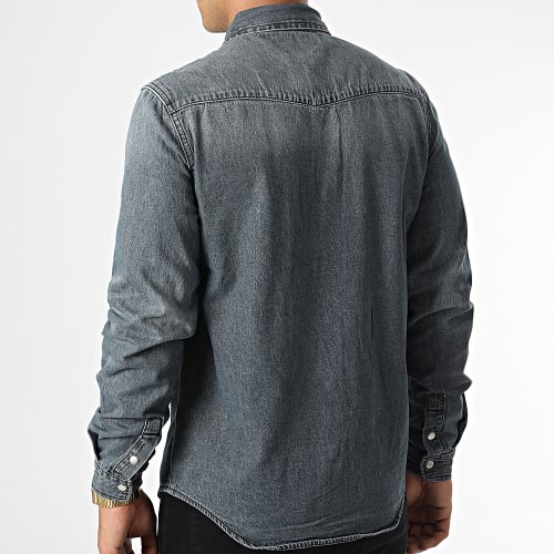 Chemise Manches Longues Jean Bleu Brut