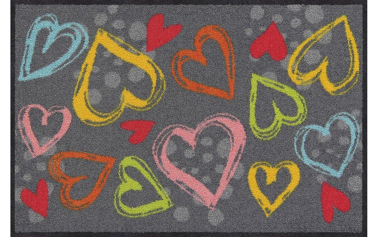 Fussmatte Valentine Hearts 50 cm x 75 cmAnti-Rutsch Türmatte