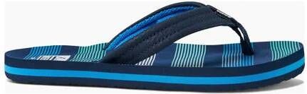 Reef Kids Ahideep Sea Stripes Slippers Blauw