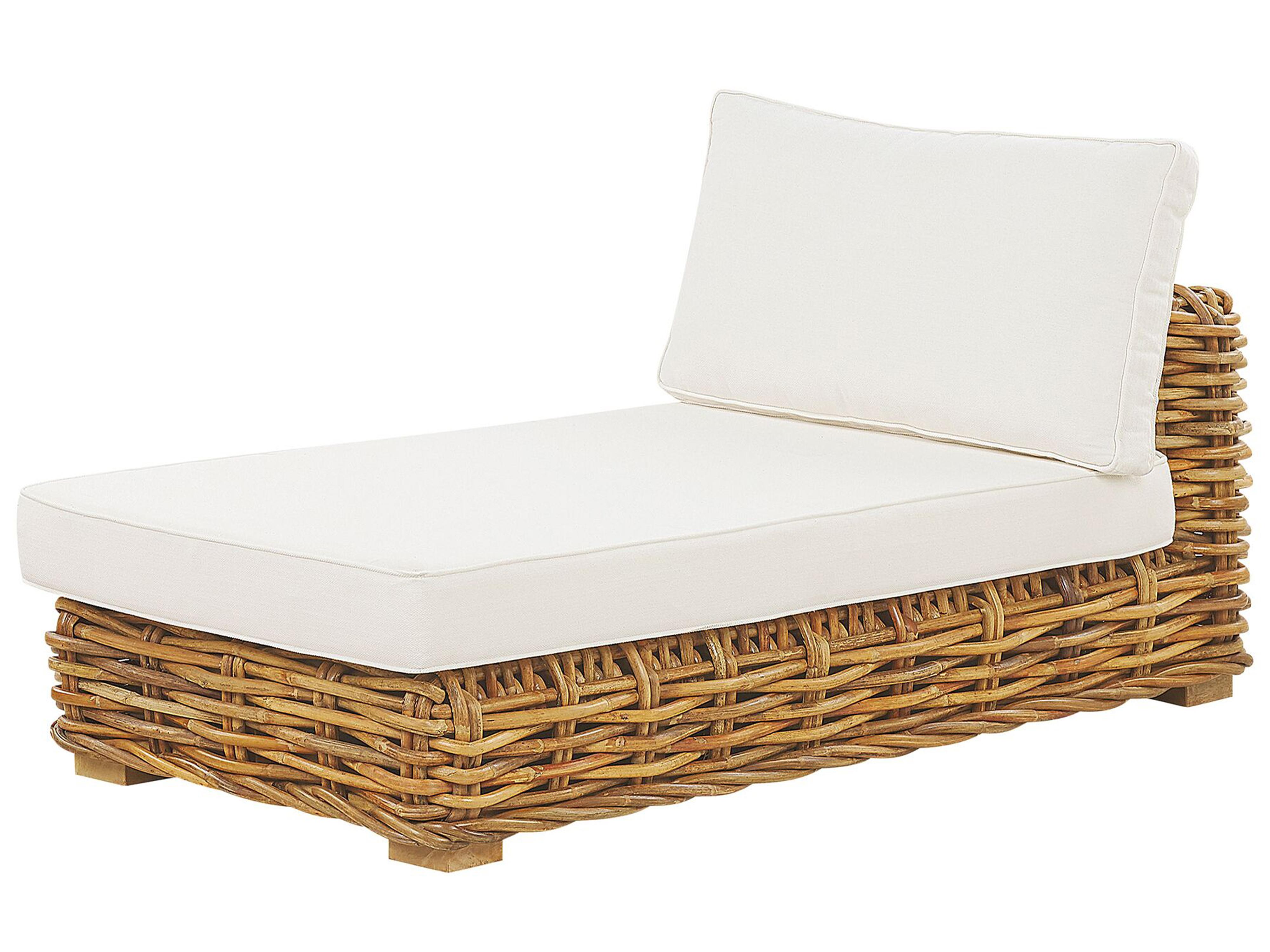 Loungeset met tafel 4-zits VARALLO linkszijdig modulair Rotan Natuurlijk