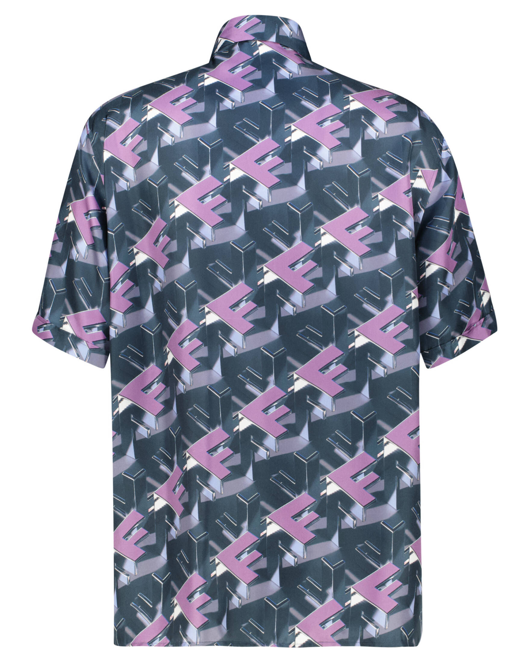 Fendi| Herren Hemd Kurzarm Regular Fit aus Seide