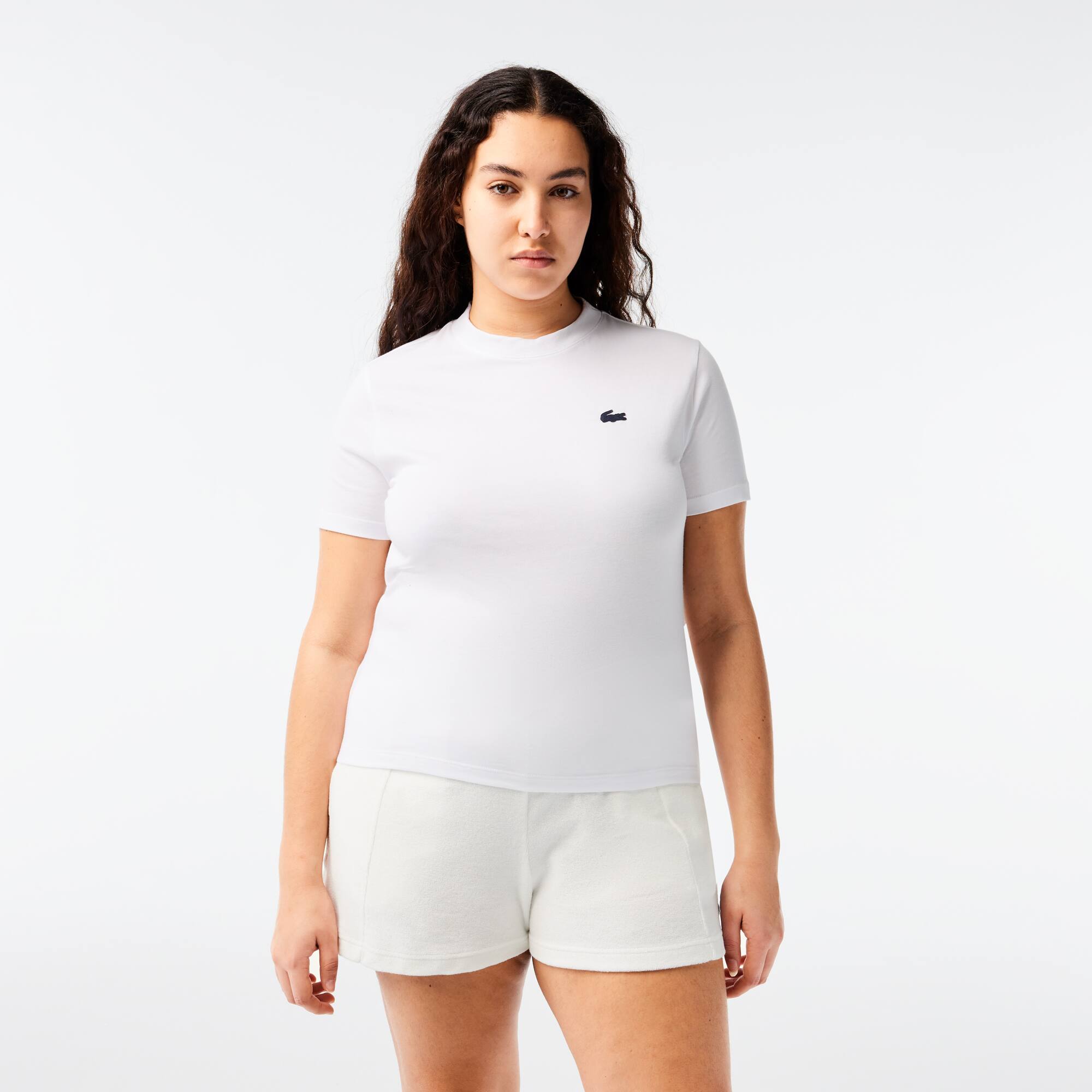 T-shirt jersey technique de coton biologique ultra-dry T-Shirts - Blanc - Lacoste - Femme