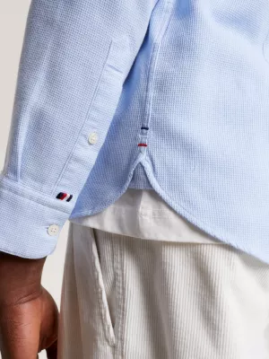 Camisa Slim Fit com Textura Dobby Escovada