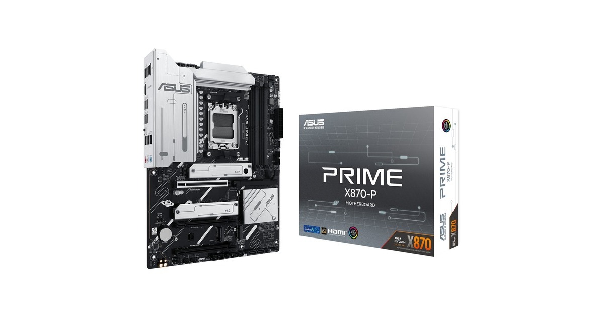 ASUSPRIME X870-P socket AM5 moederbord  (2,5Gb-LAN, Sound, ATX)