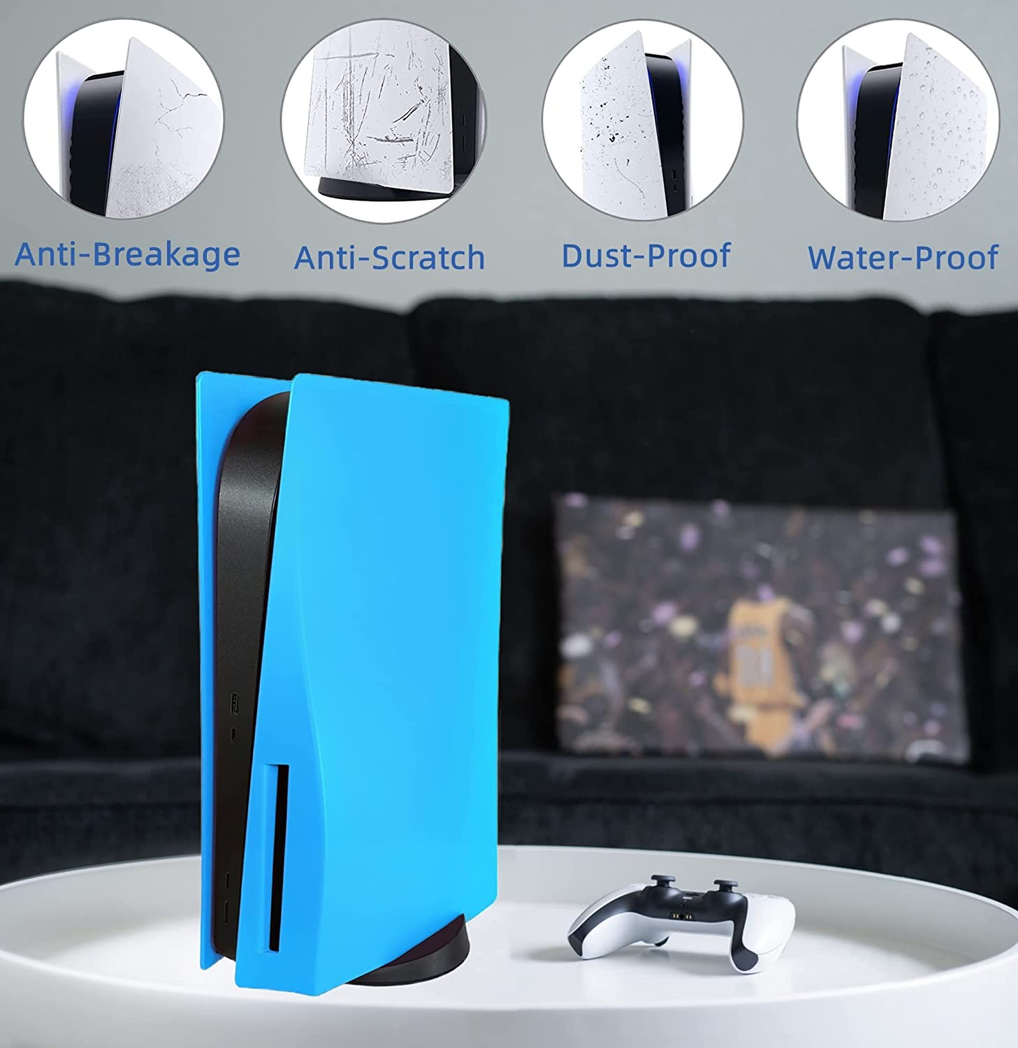 PlayStation 5 PS5 Frontplatte Faceplate Gehäuse Case Cover Dock Ersatzplatte - Blau