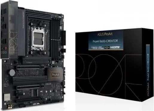 ASUS ProArt B650-CREATOR - Bundkort - ATX - Socket AM5 - AMD B650 Chipset - USB 3.2 Gen 1, USB 3.2 Gen 2, USB-C 3.2 Gen2, USB-C 3.2 Gen 2x2 - Gigabit LAN, 2.5 Gigabit LAN - onboard grafik (CPU påkrævet) - HD Audio (8-kanaler)