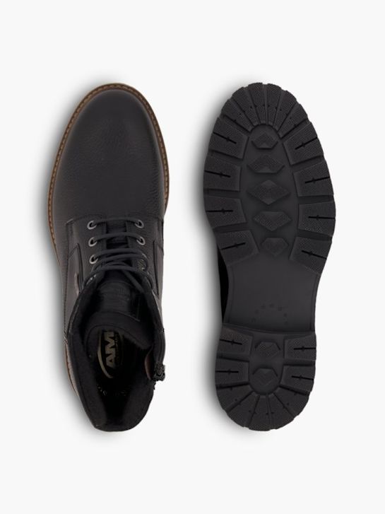 AM SHOE Schnür-Stiefelette Schwarz